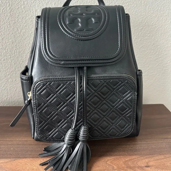 Tory Burch Black leather backpack excellent used condition Tory Burch Thea Large Backpack Pebbled Leather 170479 $550  main image 4